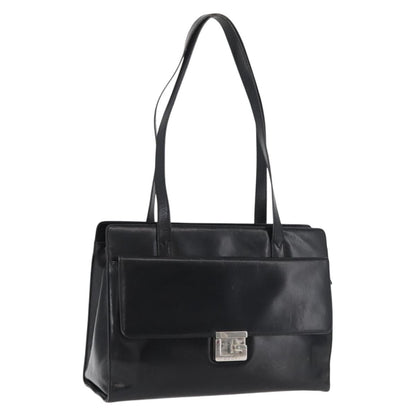 Gucci GUCCI Tote Bag Leather Black Silver Authentic 175365