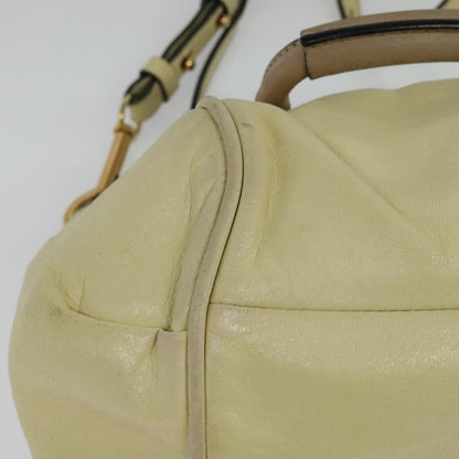 Chloé Chloé Chloe Etel Hand Bag Leather 2way Ivory Gold Authentic 138190