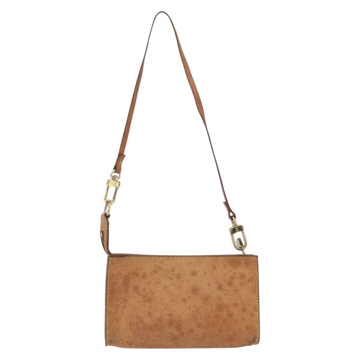 Louis Vuitton LOUIS VUITTON Nomad Cabas Amble PM Pouch Leather Beige M92502 LV Authentic 168227 Bag