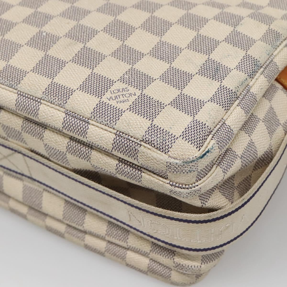 Louis Vuitton LOUIS VUITTON Damier Azur Naviglio Shoulder Bag N51189 LV Authentic 128957