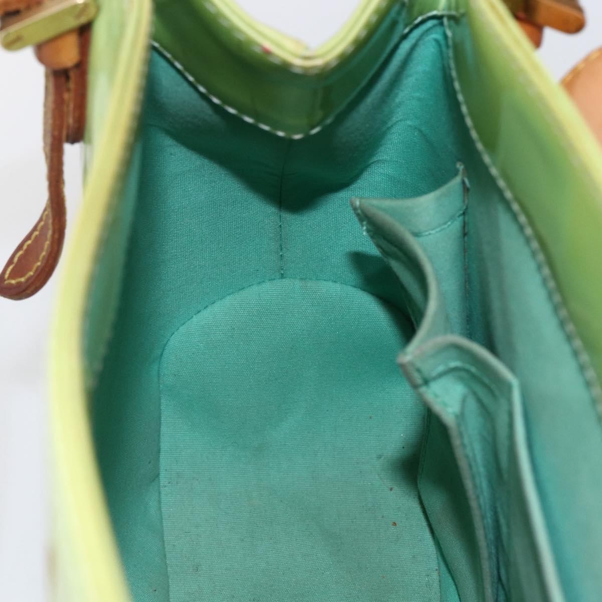 Louis Vuitton LOUIS VUITTON Vernis Biscayne Bay GM Shoulder Bag Peppermint M91285 Authentic LNZ031