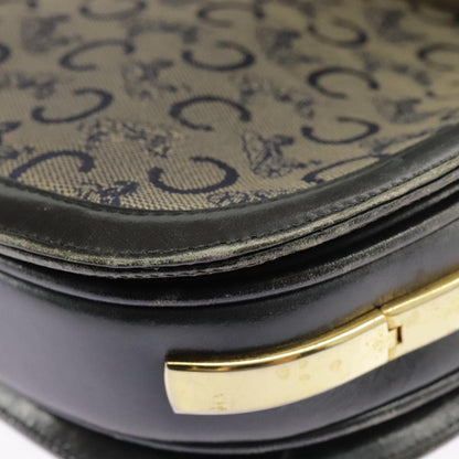 Celine CELINE C Sulky Shoulder Bag Canvas Navy Beige Authentic 100162