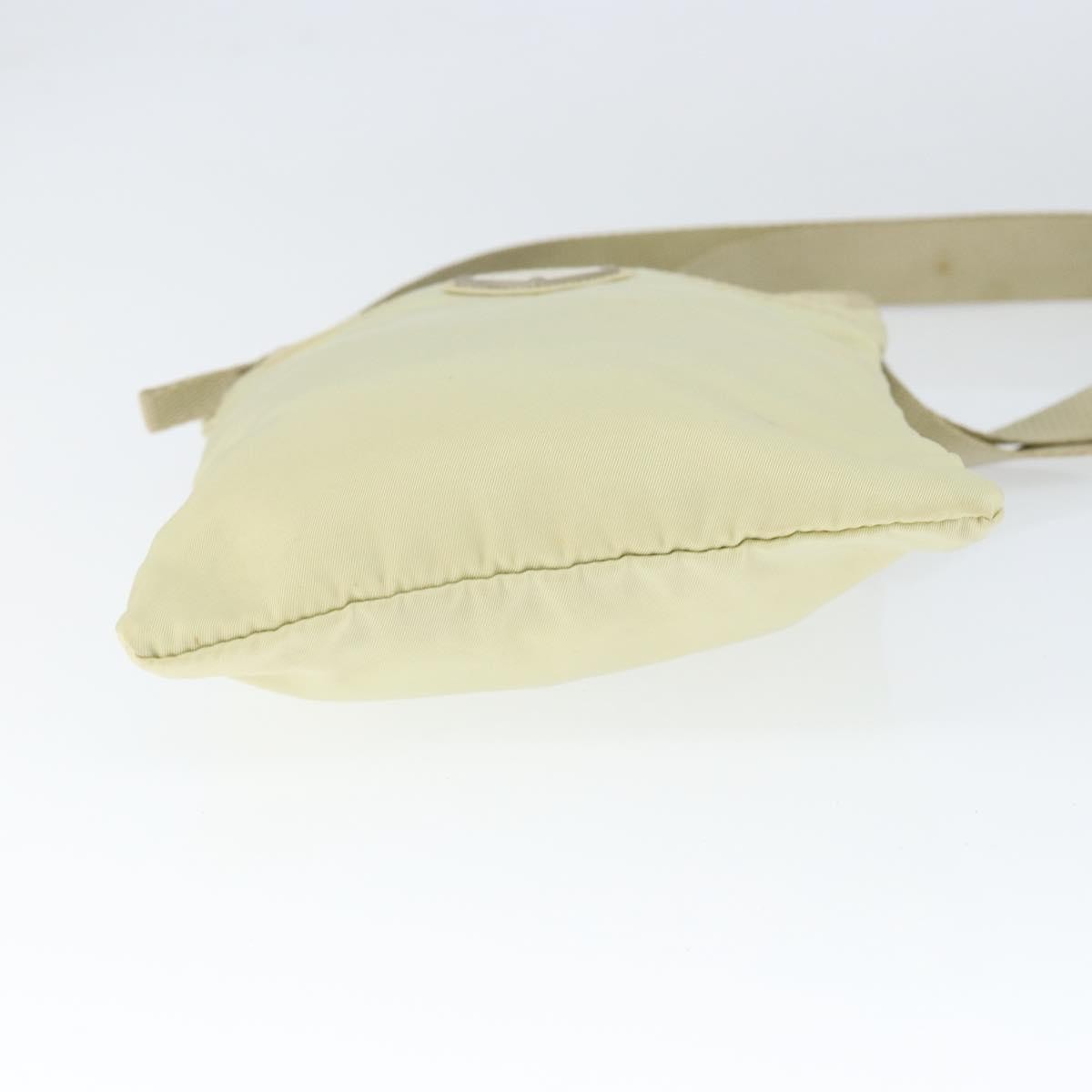 Prada PRADA Shoulder Bag Nylon Ivory Silver Authentic 146915