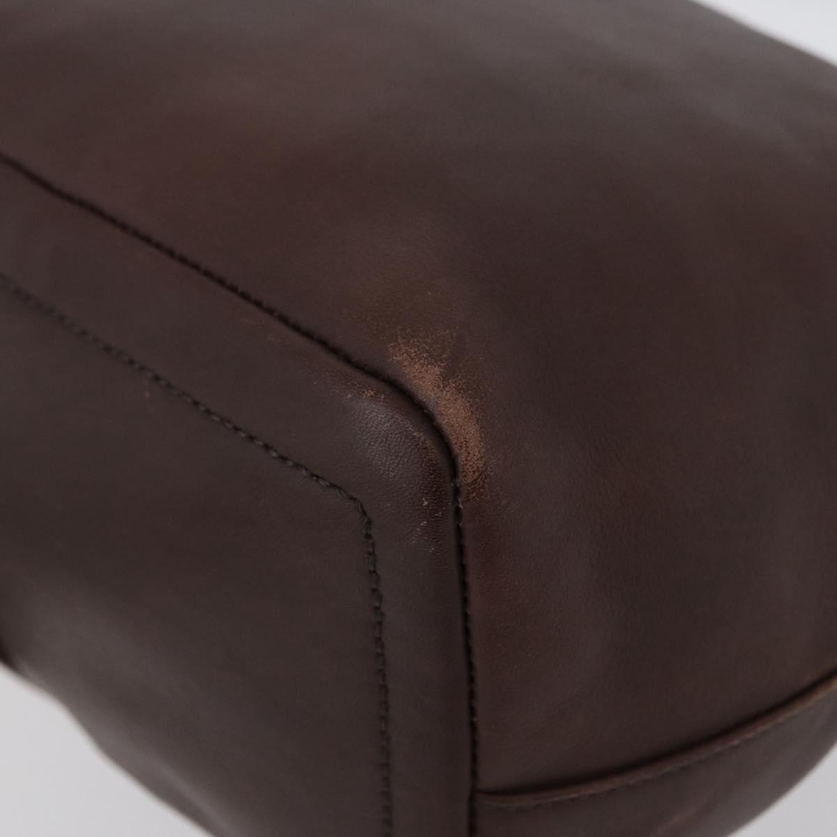 Coach Coach Shoulder Bag Leather Brown Gold Authentic 172666