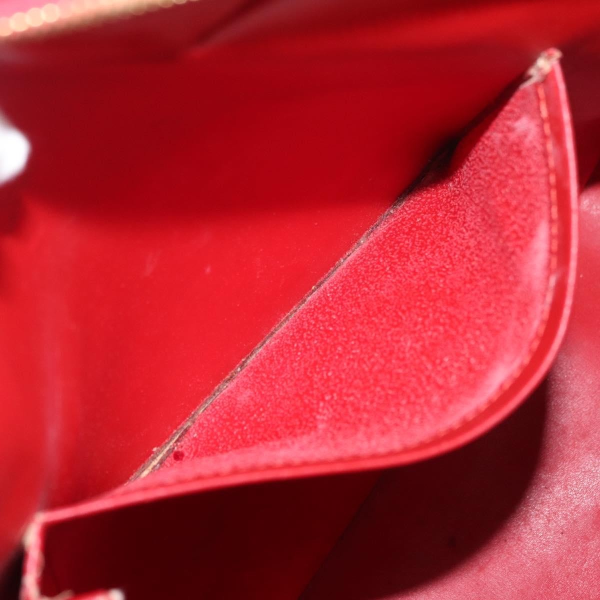 Louis Vuitton LOUIS VUITTON Monogram Vernis Sutton Hand Bag Red Rouge M91080 LV Authentic bs34724