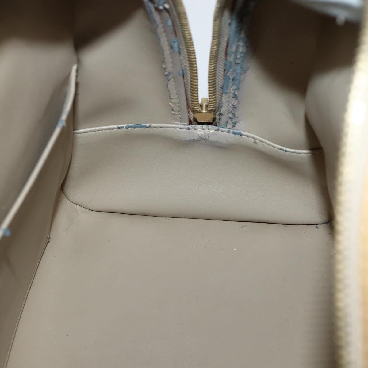 Louis Vuitton LOUIS VUITTON Monogram Vernis Tompkins Square Hand Bag Beige M91149 Authentic hk3021