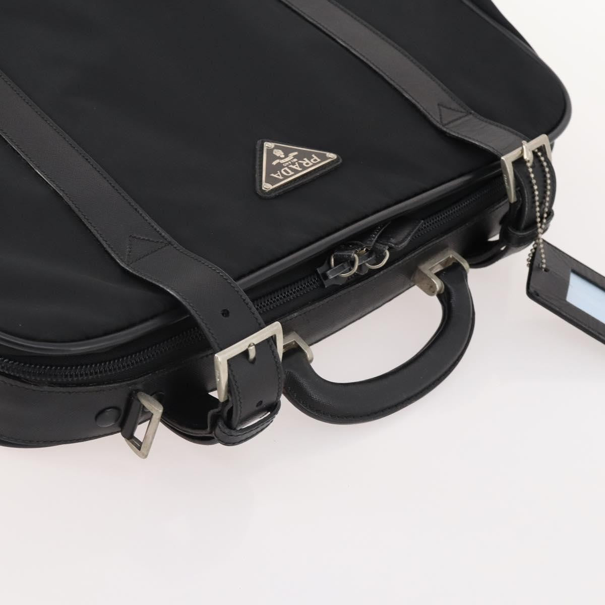 Prada PRADA Trunk Nylon 2 Set Black Authentic 174973 Bag