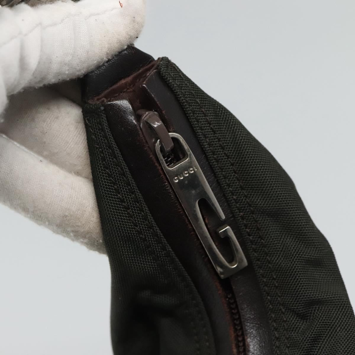 Gucci GUCCI Shoulder Bag Canvas Khaki Authentic ti2779