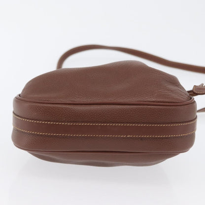 Gucci GUCCI Shoulder Bag Leather Brown Gold 007 984 0065 Authentic fm5085