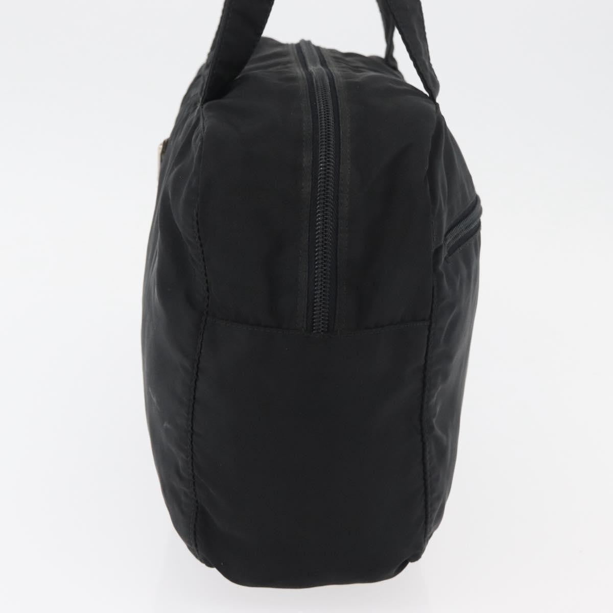 Prada PRADA Hand Bag Nylon Black Silver Authentic bs35154