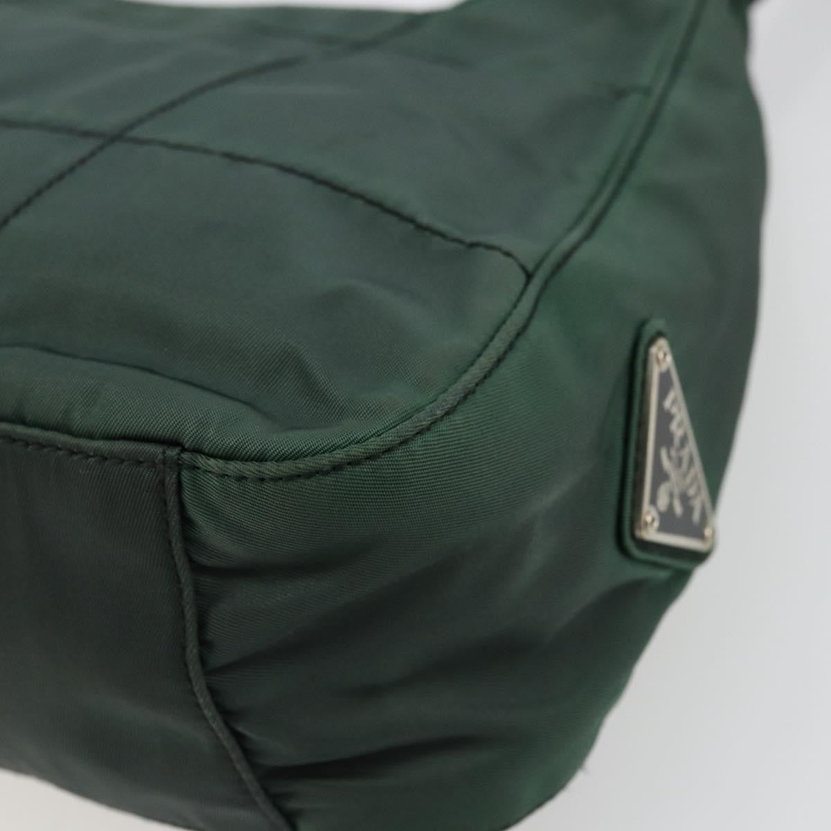Prada PRADA Shoulder Bag Nylon Green Silver Authentic bs34473