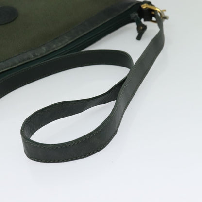 Gucci GUCCI Shoulder Bag Leather Green Gold Authentic am8352