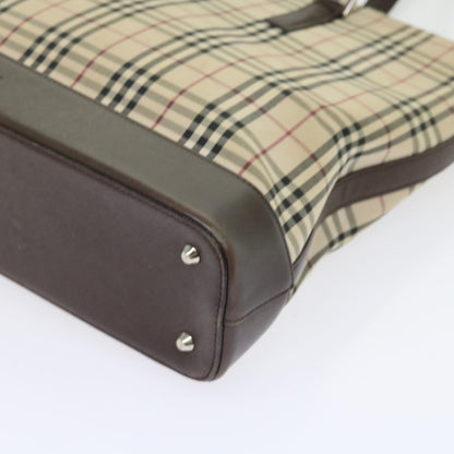 Burberry BURBERRY Nova Check Tote Bag Canvas Beige Authentic 56398