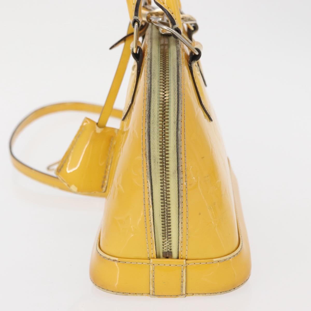 Louis Vuitton LOUIS VUITTON Monogram Vernis Alma PM Hand Bag Citrin M90101 LV Authentic 168034