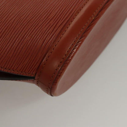 Louis Vuitton LOUIS VUITTON Epi Saint Jacques Hand Bag Brown M52263 LV Authentic BA1346