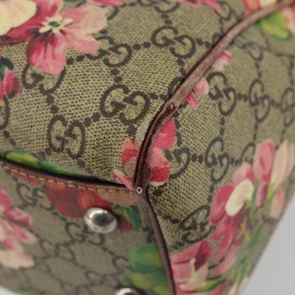Gucci GUCCI GG Supreme Boston Bag PVC Beige Silver 409529 Authentic ep14278