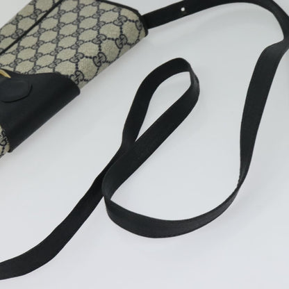 Gucci GUCCI GG Supreme Shoulder Bag PVC Navy Gold Authentic ep10523