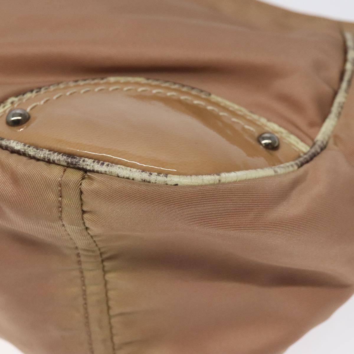 Prada PRADA Shoulder Bag Nylon Beige Authentic EC614