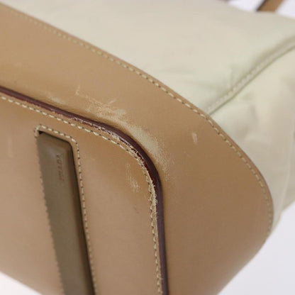 Prada PRADA Shoulder Bag Nylon Leather Beige Authentic bs29050