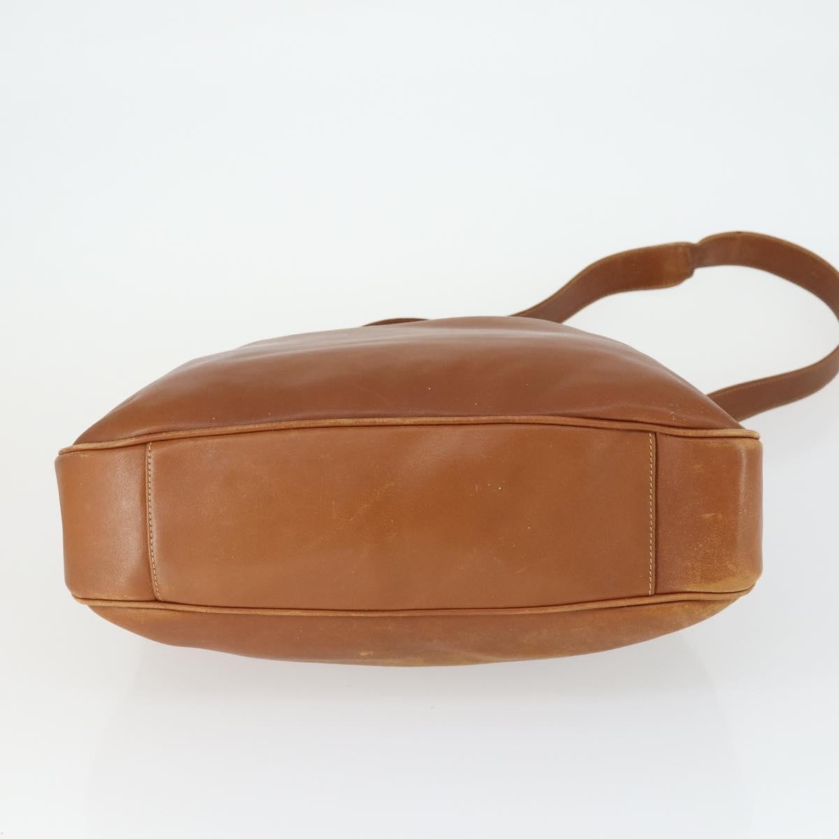 Gucci GUCCI Bamboo Hand Bag Leather 2way Brown Gold 001 1577 2615 Authentic 166632