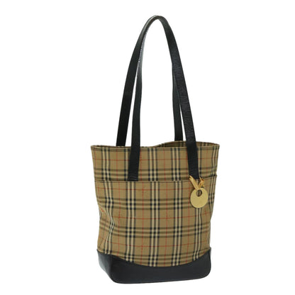Burberrys Burberrys Nova Check Shoulder Bag Canvas Beige Black Authentic yk11247