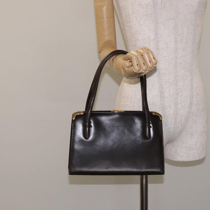 Gucci GUCCI Hand Bag Leather Brown Gold Authentic ep9221