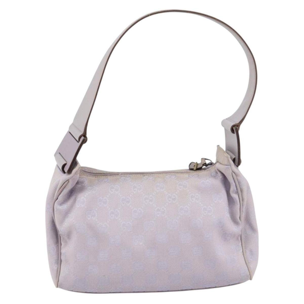 Gucci GUCCI GG Canvas Shoulder Bag Purple Gold 92699 Authentic 158466