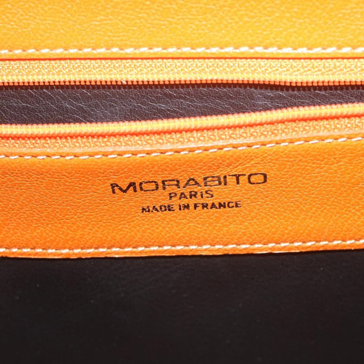 MORABITO MORABITO Scalar 28 Hand Bag Leather Orange Authentic am5465