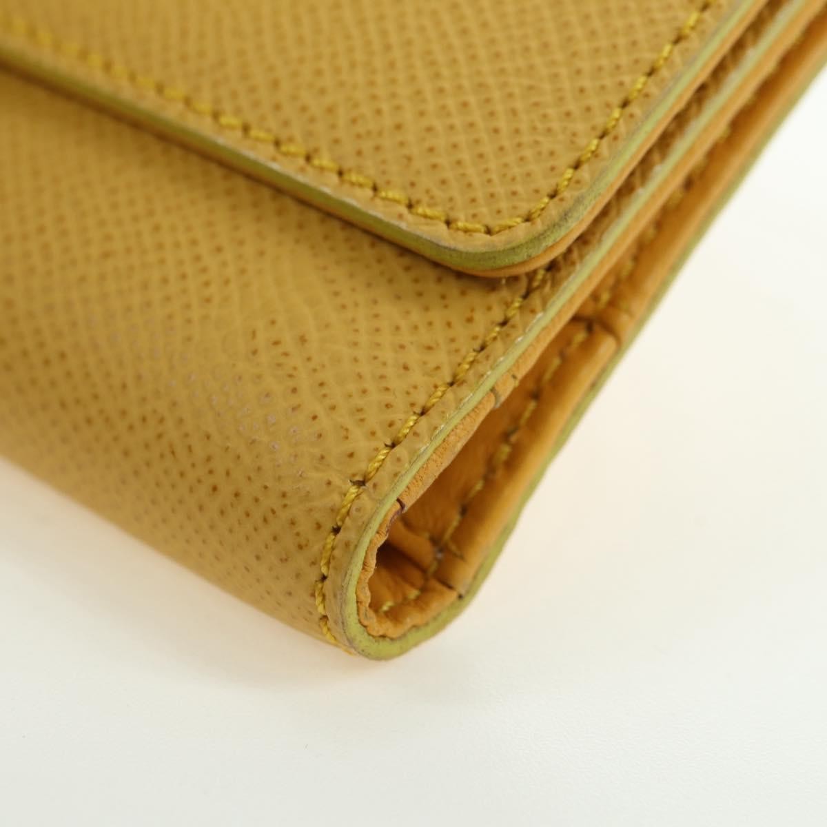 Chanel CHANEL Wallet Grained Calf Skin Yellow Gold CC Authentic 180395M Bag