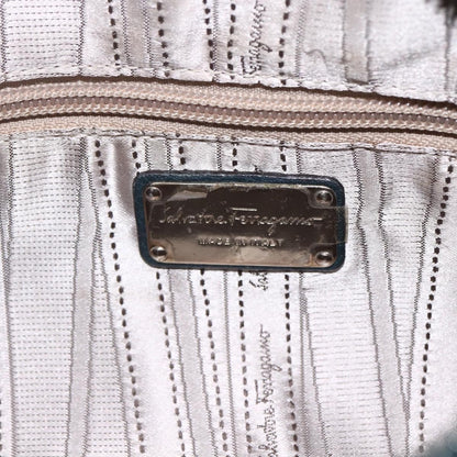 Salvatore Ferragamo Salvatore Ferragamo Gancini Hand Bag Leather Green Silver Authentic 157002
