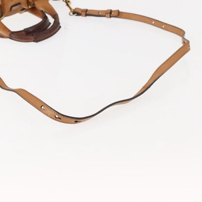Chloé Chloé Chloe Etel Hand Bag Leather 2way Beige Gold Authentic fm4883