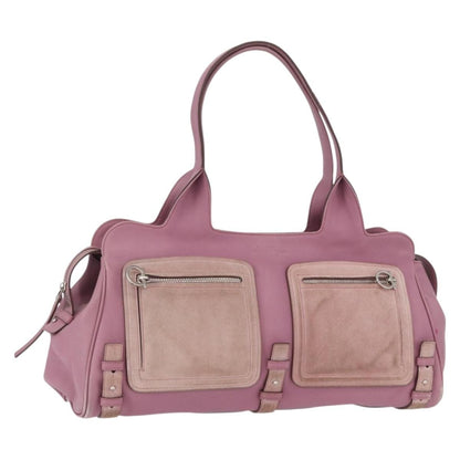 Salvatore Ferragamo Salvatore Ferragamo Gancini Tote Bag Leather Pink Silver Authentic BAZ427