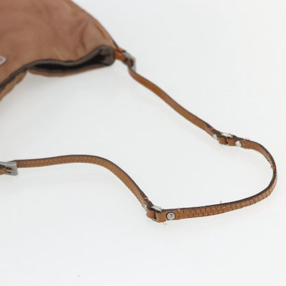 Prada PRADA Shoulder Bag Nylon Beige Gold Authentic 162843