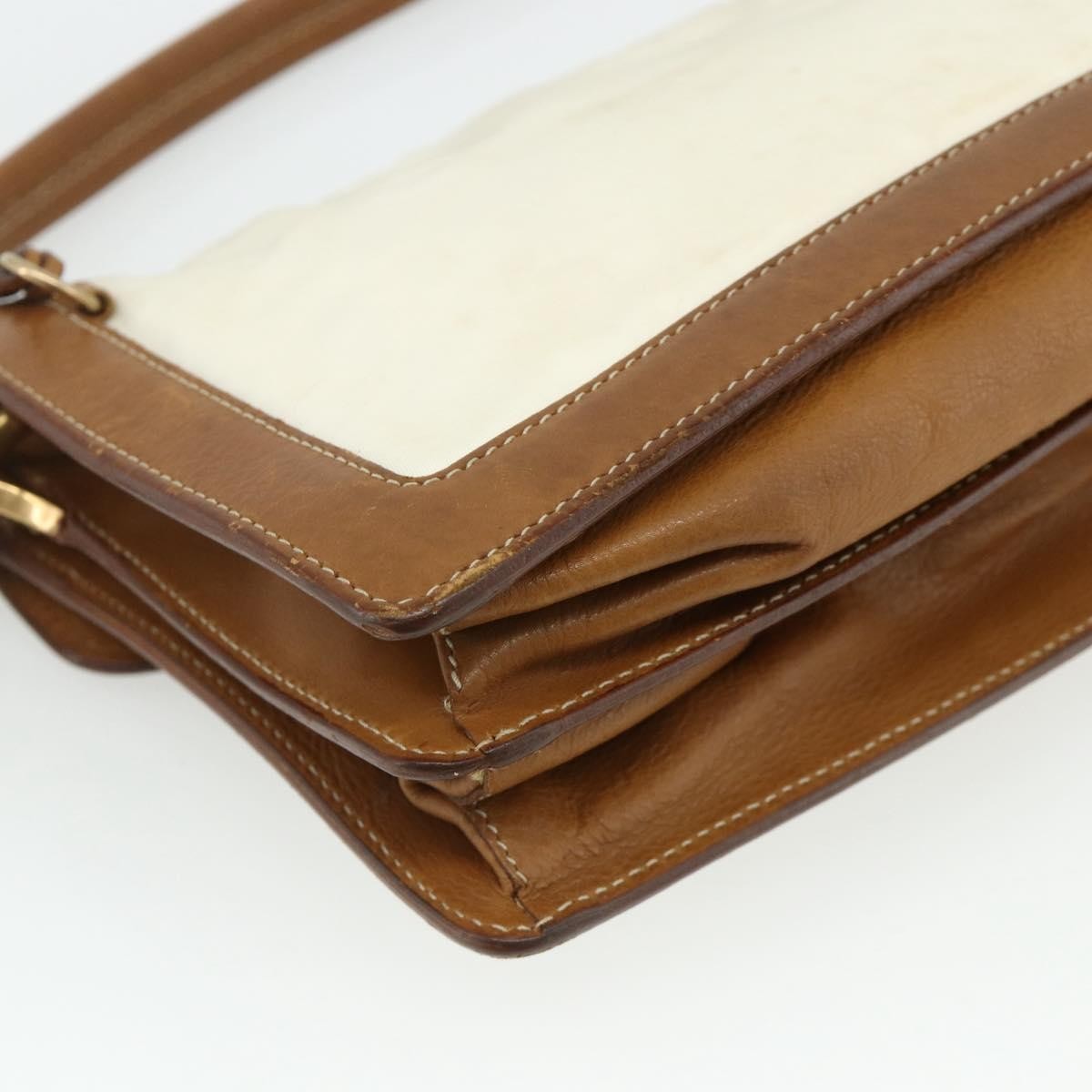 Prada PRADA Shoulder Bag Nylon Ivory Gold Authentic BA12301