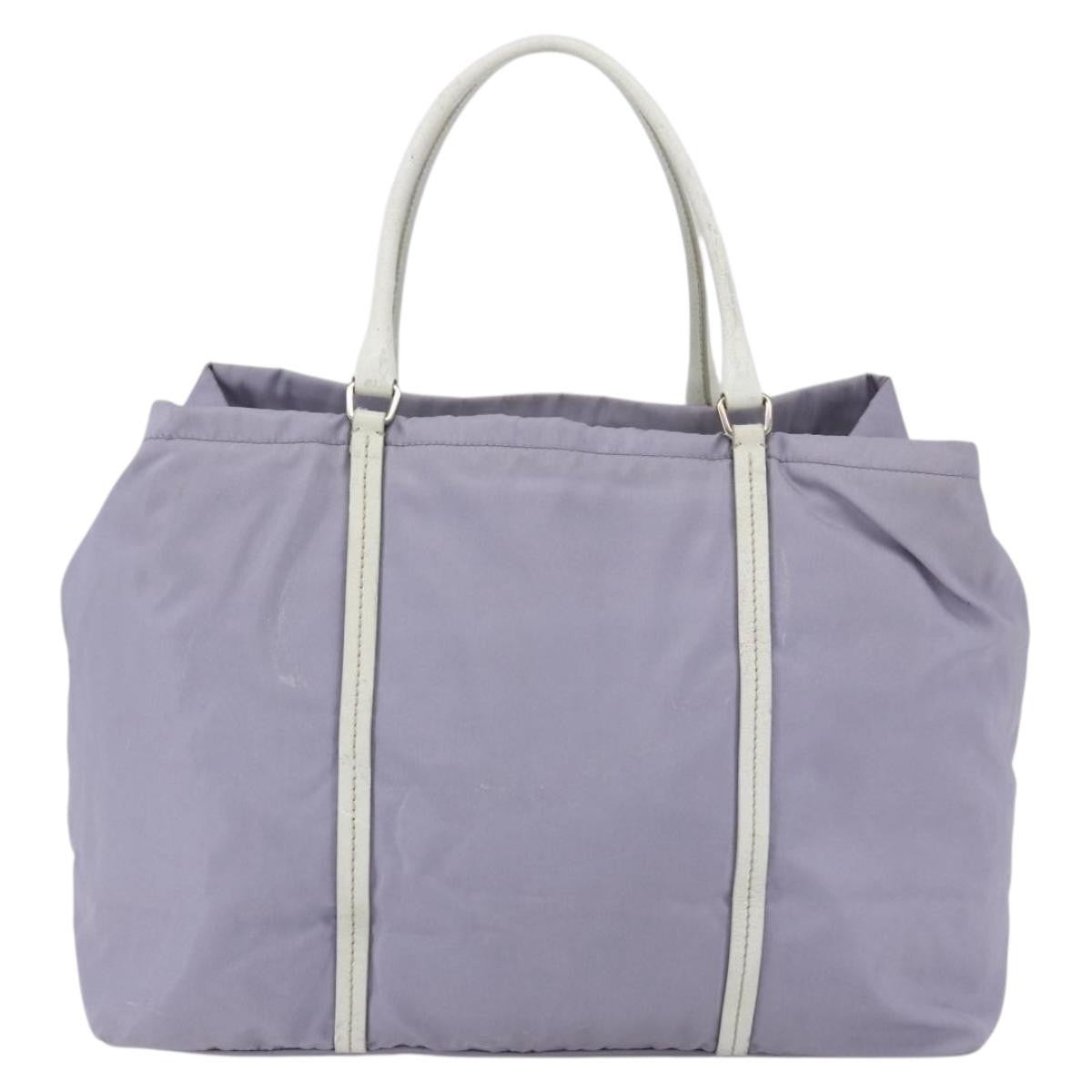 Prada PRADA Backpack Nylon Leather Purple Silver Authentic am10579 Bag
