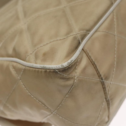 Prada PRADA Shoulder Bag Nylon Beige Silver Authentic 103773