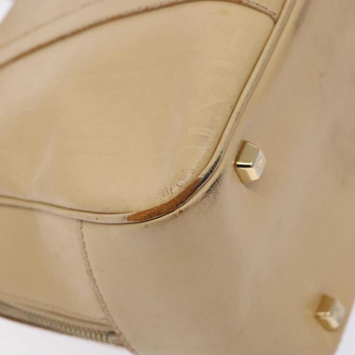 Celine CELINE Hand Bag Leather Beige Gold Authentic bs28305
