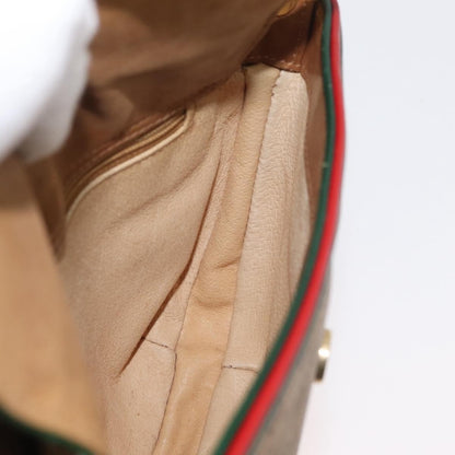 Gucci GUCCI Micro GG Supreme Shoulder Bag PVC Beige Gold Authentic 176833