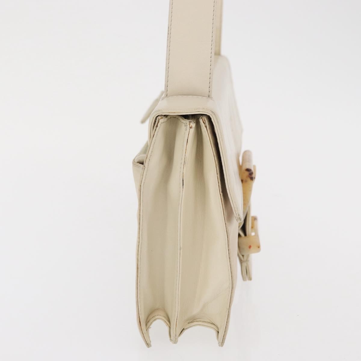 Prada PRADA Shoulder Bag Nylon Beige Silver Authentic bs33180