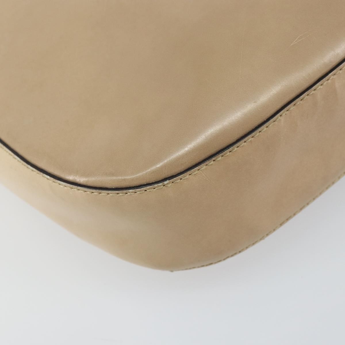 Prada PRADA Shoulder Bag Patent leather Beige Authentic ti3531