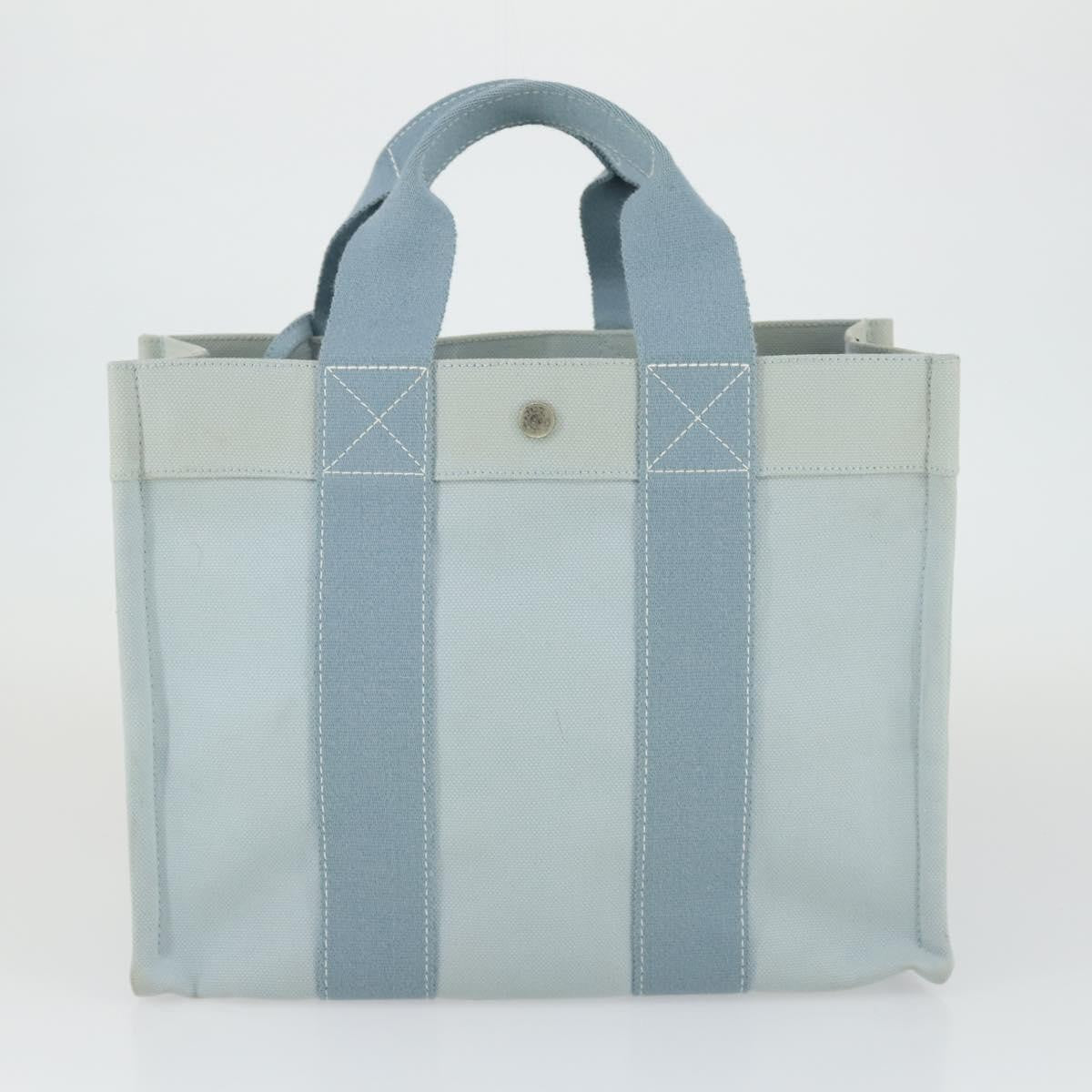 Hermès Hermès HERMES Bora Bora MM Hand Bag Canvas 2 Set Baby Blue Silver Authentic mr1842