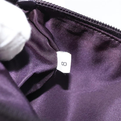 Prada PRADA Pouch Hand Bag Nylon Purple Silver Authentic 175303