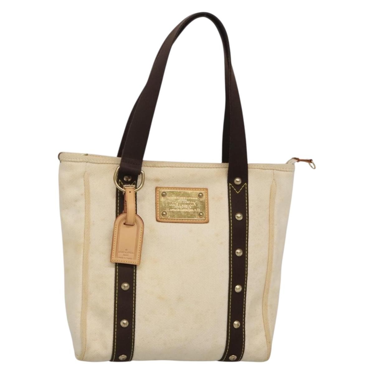 Louis Vuitton LOUIS VUITTON Cabas MM Antigua Tote Bag Brown Beige M40036 LV Authentic bs29237