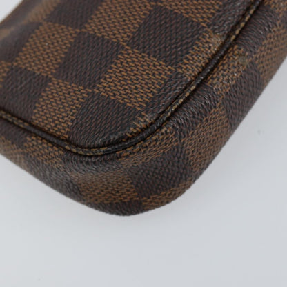 Louis Vuitton LOUIS VUITTON Damier Ebene Mini Pochette Accessoires Pouch N58009 LV Authentic 156078 Bag