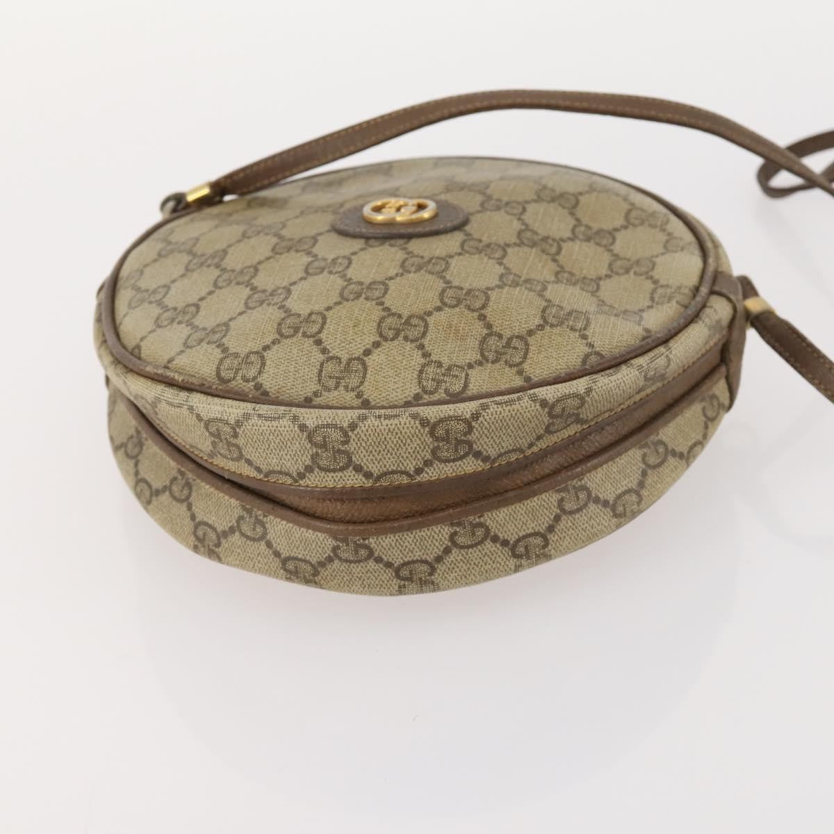 Gucci GUCCI GG Supreme Shoulder Bag Leather 2 Set Brown Authentic bs34006
