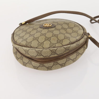 Gucci GUCCI GG Supreme Shoulder Bag Leather 2 Set Brown Authentic bs34006