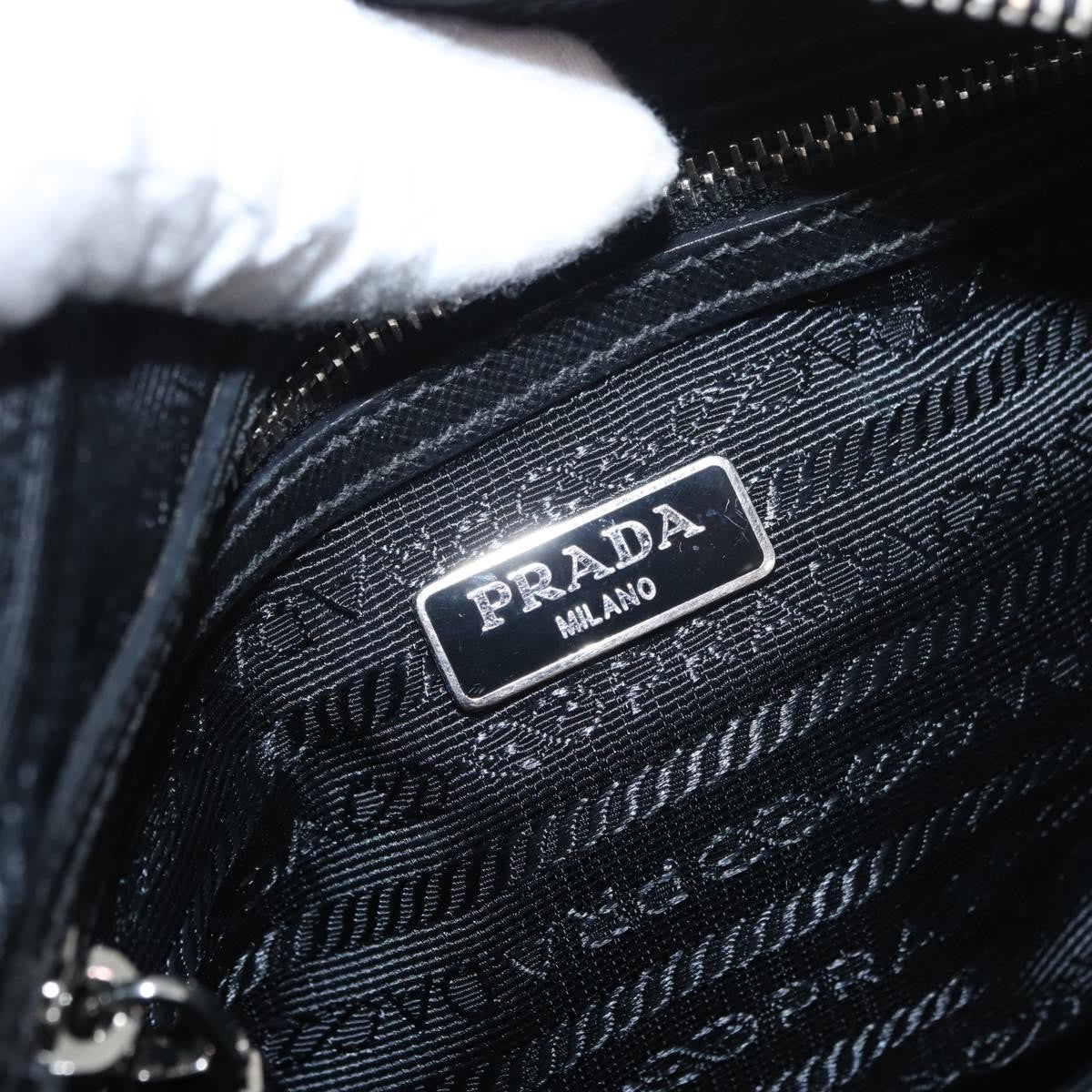 Prada PRADA Shoulder Bag Nylon Black Silver Authentic 175723