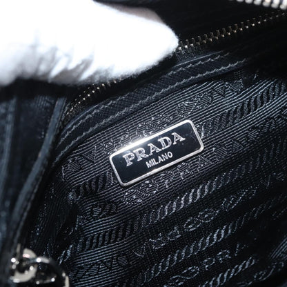 Prada PRADA Shoulder Bag Nylon Black Silver Authentic 175723