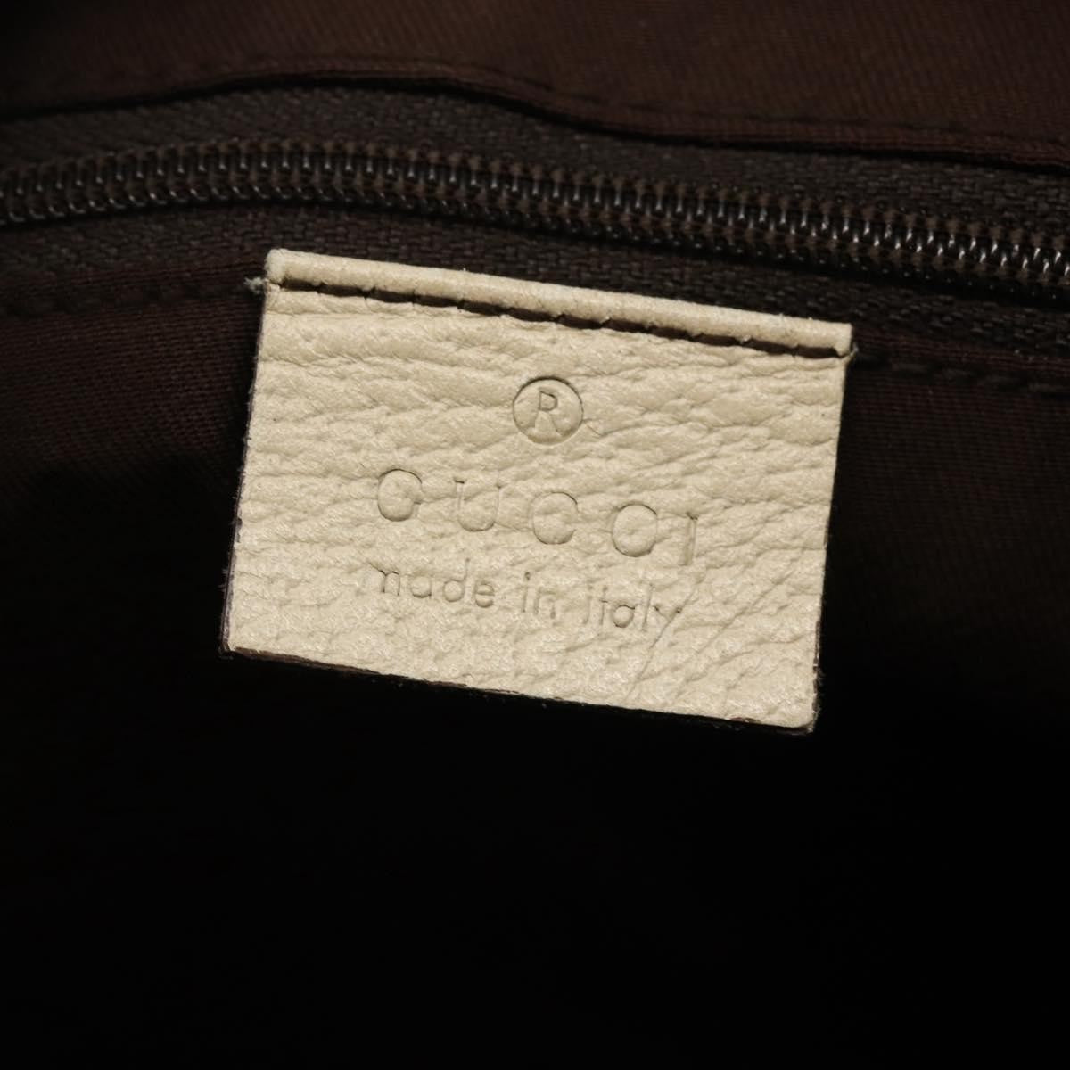 Gucci GUCCI GG Canvas Hand Bag Beige Gold 130942 Authentic BSZ194