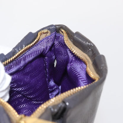 Prada PRADA Pouch Enamel Purple Gold Authentic 154899 Bag